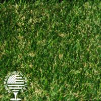 Close-up of spring green artificial grass turf, manufactured in the USA, featuring durable fibers designed for sports fields, playgrounds, and high-traffic landscape applications by Southwest Greens.