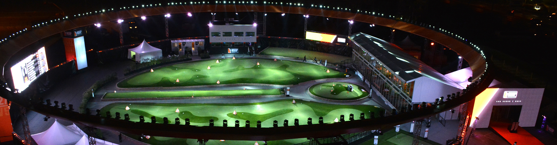 Southwest Greens artificial turf installation at the Master Series of Putting tournament in Las Vegas Nevada