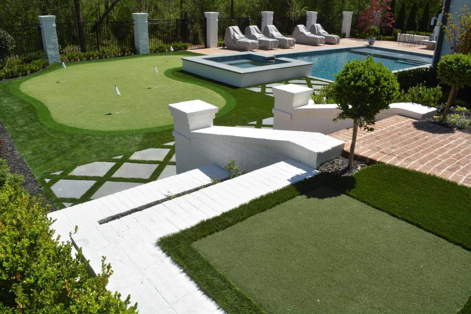 Los Angeles backyard tee box