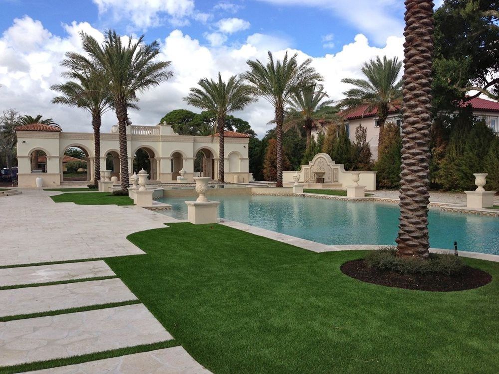 Los Angeles artificial grass landscaping for resorts and event spaces