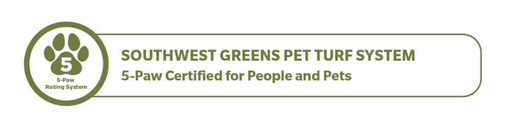 Southwest Greens of Southern California Pet Turf System 5-Paw Certified for People and Pets